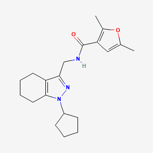 molecular formula C20H27N3O2 B2737910 N-[(1-cyclopentyl-4,5,6,7-tetrahydro-1H-indazol-3-yl)methyl]-2,5-dimethylfuran-3-carboxamide CAS No. 1448066-30-5