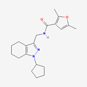 N-((1-cyclopentyl-4,5,6,7-tetrahydro-1H-indazol-3-yl)methyl)-2,5-dimethylfuran-3-carboxamide