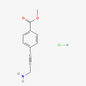 molecular formula C11H12ClNO2 B2737911 Methyl 4-(3-aminoprop-1-ynyl)benzoate hydrochloride CAS No. 847460-43-9