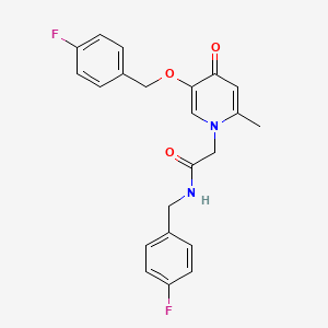 molecular formula C22H20F2N2O3 B2737913 N-(4-氟苯甲基)-2-(5-((4-氟苯甲基)氧基)-2-甲基-4-氧代吡啶-1(4H)-基)乙酰胺 CAS No. 946379-85-7