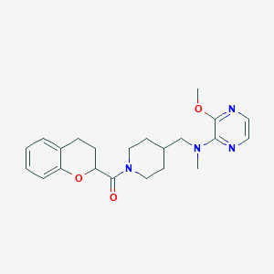 3,4-Dihydro-2H-chromen-2-yl-[4-[[(3-methoxypyrazin-2-yl)-methylamino]methyl]piperidin-1-yl]methanone