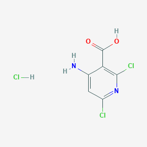 molecular formula C6H5Cl3N2O2 B2737917 4-氨基-2,6-二氯烟酸 盐酸盐 CAS No. 2241130-14-1