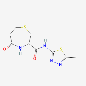 N-(5-methyl-1,3,4-thiadiazol-2-yl)-5-oxo-1,4-thiazepane-3-carboxamide