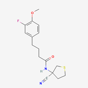N-(3-cyanothiolan-3-yl)-4-(3-fluoro-4-methoxyphenyl)butanamide