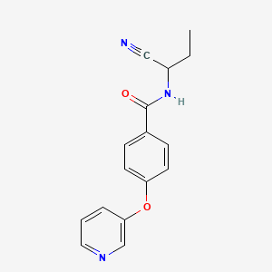 molecular formula C16H15N3O2 B2737940 N-(1-cyanopropyl)-4-(pyridin-3-yloxy)benzamide CAS No. 1311908-09-4