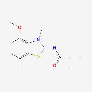 (Z)-N-(4-methoxy-3,7-dimethylbenzo[d]thiazol-2(3H)-ylidene)pivalamide