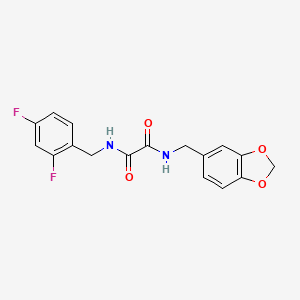 molecular formula C17H14F2N2O4 B2737950 N1-(benzo[d][1,3]dioxol-5-ylmethyl)-N2-(2,4-difluorobenzyl)oxalamide CAS No. 1210723-78-6