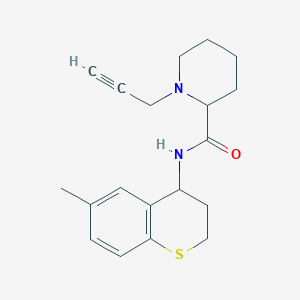 molecular formula C19H24N2OS B2737951 N-(6-methyl-3,4-dihydro-2H-1-benzothiopyran-4-yl)-1-(prop-2-yn-1-yl)piperidine-2-carboxamide CAS No. 1375883-76-3