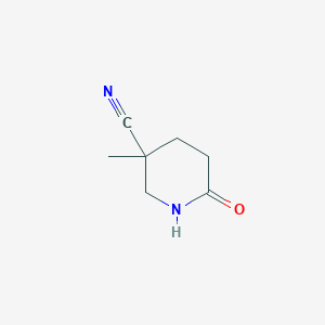 molecular formula C7H10N2O B2737970 3-Methyl-6-oxopiperidine-3-carbonitrile CAS No. 1936606-19-7
