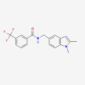 N-[(1,2-dimethylindol-5-yl)methyl]-3-(trifluoromethyl)benzamide
