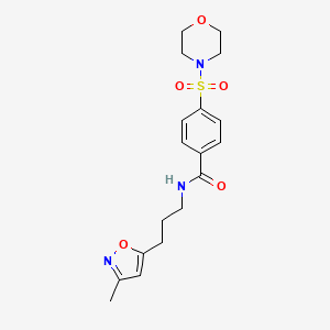 N-(3-(3-methylisoxazol-5-yl)propyl)-4-(morpholinosulfonyl)benzamide