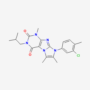 6-(3-Chloro-4-methylphenyl)-4,7,8-trimethyl-2-(2-methylpropyl)purino[7,8-a]imidazole-1,3-dione
