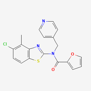 N-(5-chloro-4-methylbenzo[d]thiazol-2-yl)-N-(pyridin-4-ylmethyl)furan-2-carboxamide