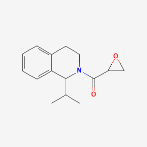 molecular formula C15H19NO2 B2737989 Oxiran-2-yl-(1-propan-2-yl-3,4-dihydro-1H-isoquinolin-2-yl)methanone CAS No. 2411254-56-1