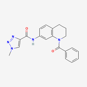 molecular formula C20H19N5O2 B2737990 N-(1-benzoyl-1,2,3,4-tetrahydroquinolin-7-yl)-1-methyl-1H-1,2,3-triazole-4-carboxamide CAS No. 1448070-03-8