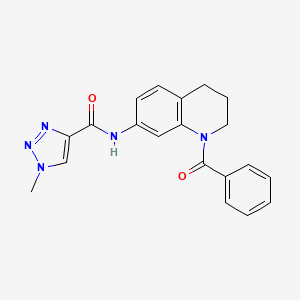 molecular formula C20H19N5O2 B2737990 N-(1-苯甲酰-1,2,3,4-四氢喹啉-7-基)-1-甲基-1H-1,2,3-三唑-4-甲酰胺 CAS No. 1448070-03-8