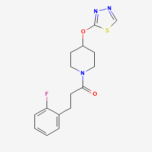 1-(4-((1,3,4-Thiadiazol-2-yl)oxy)piperidin-1-yl)-3-(2-fluorophenyl)propan-1-one