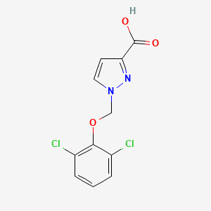 molecular formula C11H8Cl2N2O3 B2737994 1-[(2,6-dichlorophenoxy)methyl]-1H-pyrazole-3-carboxylic acid CAS No. 1004193-00-3