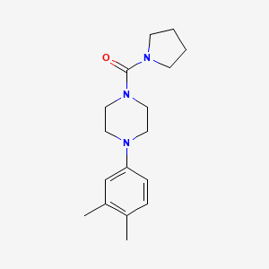 molecular formula C17H25N3O B2738001 4-(3,4-Dimethylphenyl)piperazinyl pyrrolidinyl ketone CAS No. 708221-58-3