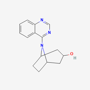 molecular formula C15H17N3O B2738003 8-(Quinazolin-4-yl)-8-azabicyclo[3.2.1]octan-3-ol CAS No. 1484868-13-4