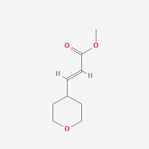 molecular formula C9H14O3 B2738013 2-Propenoic acid, 3-(tetrahydro-2H-pyran-4-yl)-, methyl ester CAS No. 1334681-29-6