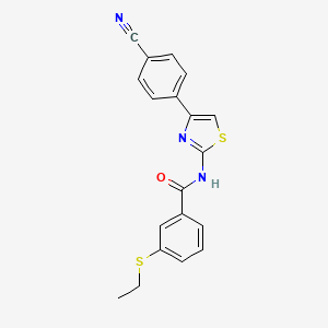 N-(4-(4-cyanophenyl)thiazol-2-yl)-3-(ethylthio)benzamide