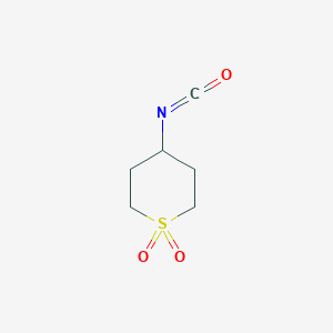 molecular formula C6H9NO3S B2738039 4-Isocyanato-1lambda6-thiane-1,1-dione CAS No. 1250972-29-2