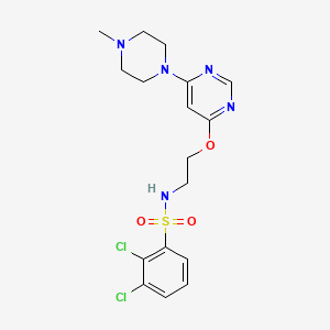 2,3-dichloro-N-(2-((6-(4-methylpiperazin-1-yl)pyrimidin-4-yl)oxy)ethyl)benzenesulfonamide