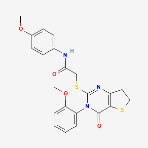 N-(4-methoxyphenyl)-2-((3-(2-methoxyphenyl)-4-oxo-3,4,6,7-tetrahydrothieno[3,2-d]pyrimidin-2-yl)thio)acetamide