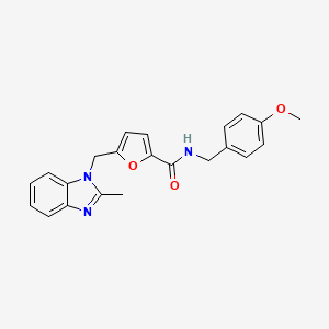 N-(4-methoxybenzyl)-5-((2-methyl-1H-benzo[d]imidazol-1-yl)methyl)furan-2-carboxamide