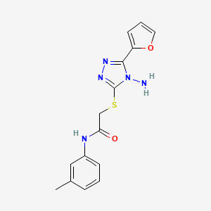 2-((4-amino-5-(furan-2-yl)-4H-1,2,4-triazol-3-yl)thio)-N-(m-tolyl)acetamide