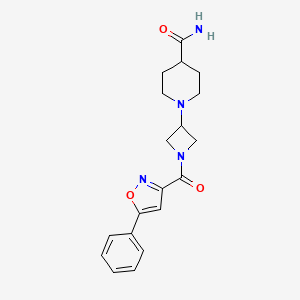 1-(1-(5-Phenylisoxazole-3-carbonyl)azetidin-3-yl)piperidine-4-carboxamide