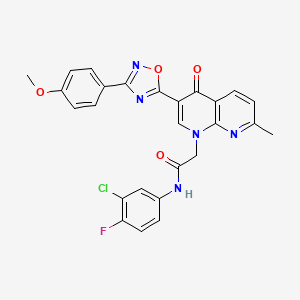 molecular formula C26H19ClFN5O4 B2738058 N-(4-fluorophenyl)-N'-[4-(3-fluorophenyl)-3-oxo-3,4-dihydropyrazin-2-yl]urea CAS No. 1029728-19-5