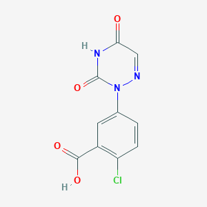 molecular formula C10H6ClN3O4 B2738061 2-Chloro-5-(3,5-dioxo-4,5-dihydro-1,2,4-triazin-2(3H)-YL)benzoic acid CAS No. 524712-41-2