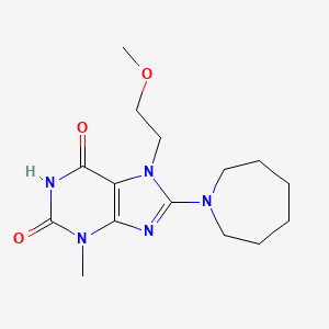 8-(Azepan-1-yl)-7-(2-methoxyethyl)-3-methylpurine-2,6-dione