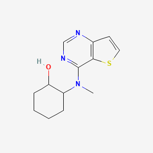 molecular formula C13H17N3OS B2738068 2-[Methyl(thieno[3,2-d]pyrimidin-4-yl)amino]cyclohexan-1-ol CAS No. 1981572-80-8