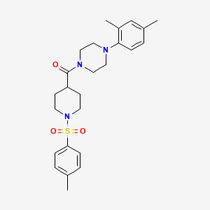 B2738073 (4-(2,4-Dimethylphenyl)piperazin-1-yl)(1-tosylpiperidin-4-yl)methanone CAS No. 1794853-22-7