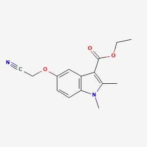 molecular formula C15H16N2O3 B2738076 Ethyl 5-(cyanomethoxy)-1,2-dimethylindole-3-carboxylate CAS No. 488745-53-5