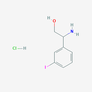 molecular formula C8H11ClINO B2738078 2-氨基-2-(3-碘苯基)乙醇；盐酸盐 CAS No. 2287270-52-2