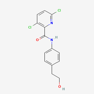 B2738080 3,6-dichloro-N-[4-(2-hydroxyethyl)phenyl]pyridine-2-carboxamide CAS No. 1307479-88-4