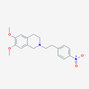 molecular formula C19H22N2O4 B027381 1,2,3,4-Tetrahydro-6,7-dimethoxy-2-[2-(4-nitrophenyl)ethyl]isoquinoline CAS No. 82925-01-7