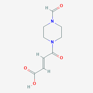 B2738133 4-(4-Formylpiperazinyl)-4-oxobut-2-enoic acid CAS No. 929474-10-2