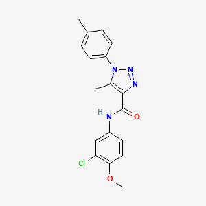molecular formula C18H17ClN4O2 B2738161 N-(3-chloro-4-methoxyphenyl)-5-methyl-1-(4-methylphenyl)-1H-1,2,3-triazole-4-carboxamide CAS No. 866871-84-3