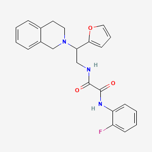 molecular formula C23H22FN3O3 B2738189 N1-(2-(3,4-dihydroisoquinolin-2(1H)-yl)-2-(furan-2-yl)ethyl)-N2-(2-fluorophenyl)oxalamide CAS No. 898416-81-4