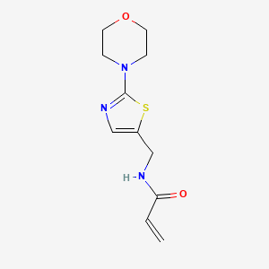 molecular formula C11H15N3O2S B2738223 N-{[2-(morpholin-4-yl)-1,3-thiazol-5-yl]methyl}prop-2-enamide CAS No. 2094339-52-1
