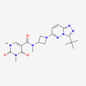 molecular formula C19H24N8O3 B2738236 N-(1-{3-tert-butyl-[1,2,4]triazolo[4,3-b]pyridazin-6-yl}azetidin-3-yl)-N,3-dimethyl-2,4-dioxo-1,2,3,4-tetrahydropyrimidine-5-carboxamide CAS No. 2202004-14-4