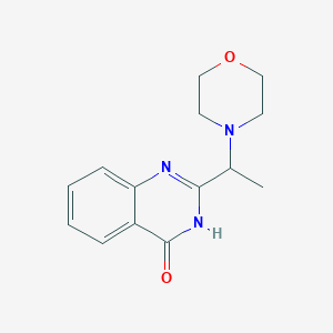 molecular formula C14H17N3O2 B2738247 2-(1-morpholinoethyl)-4(3H)-quinazolinone CAS No. 866009-93-0