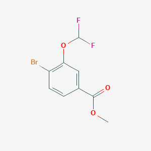 molecular formula C9H7BrF2O3 B2738253 Methyl 4-bromo-3-(difluoromethoxy)benzoate CAS No. 1331943-86-2