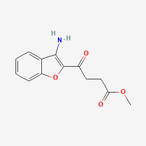 molecular formula C13H13NO4 B2738292 Methyl 4-(3-aminobenzofuran-2-yl)-4-oxobutanoate CAS No. 313400-56-5