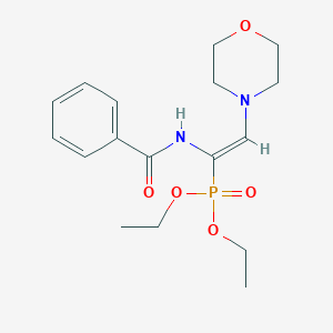 molecular formula C17H25N2O5P B273835 diethyl (E)-1-(benzoylamino)-2-(4-morpholinyl)ethenylphosphonate 